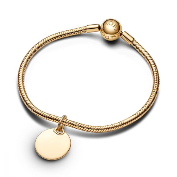 CHARM COLGANTE GOLD-PLATED REDONDO