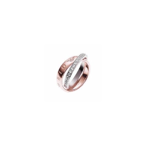 SORTIJA ARMANI ACERO BICOLOR ROSE