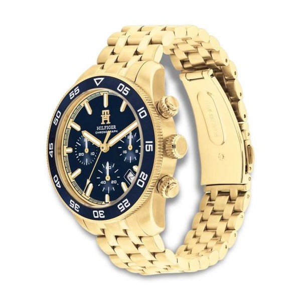 RELOJ ACERO CHAPADO TOMMY CRONO BLUE