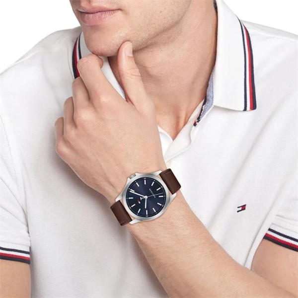 RELOJ PIEL CABALLERO TOMMY ESFERA AZUL