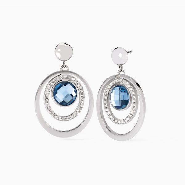 PENDIENTES ACERO PIEDRA AZUL 2JEWELLS