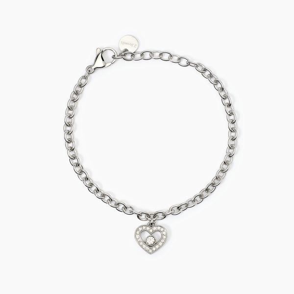 PULSERA ACERO CORAZON CRISTAL 2JEWELLS