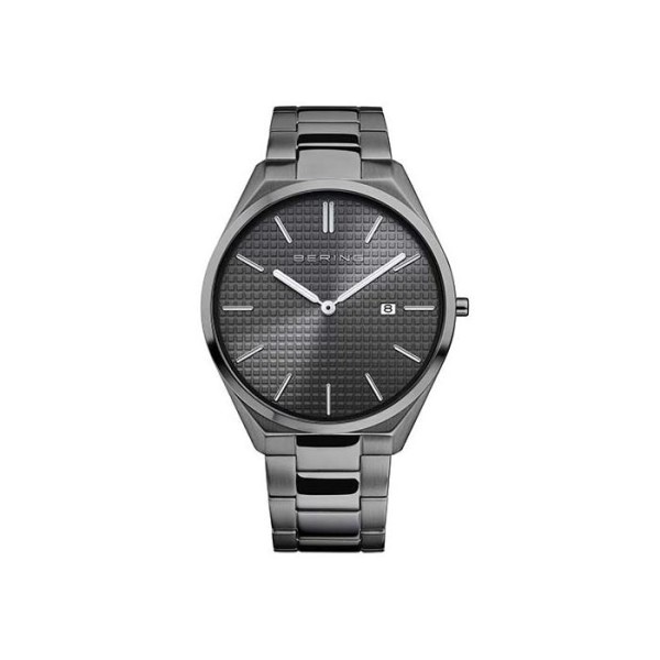 Reloj Bering Ultra Slim Hombre Gris Pulido Analógico 17240-777
