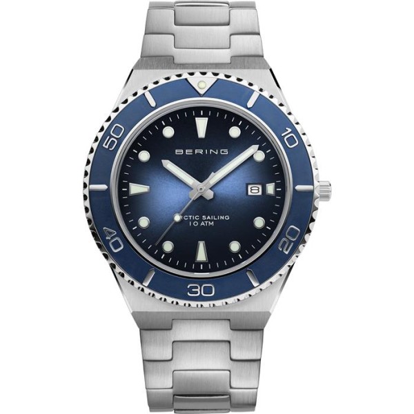 RELOJ ACERO CABALLERO BERING ESFERA AZUL