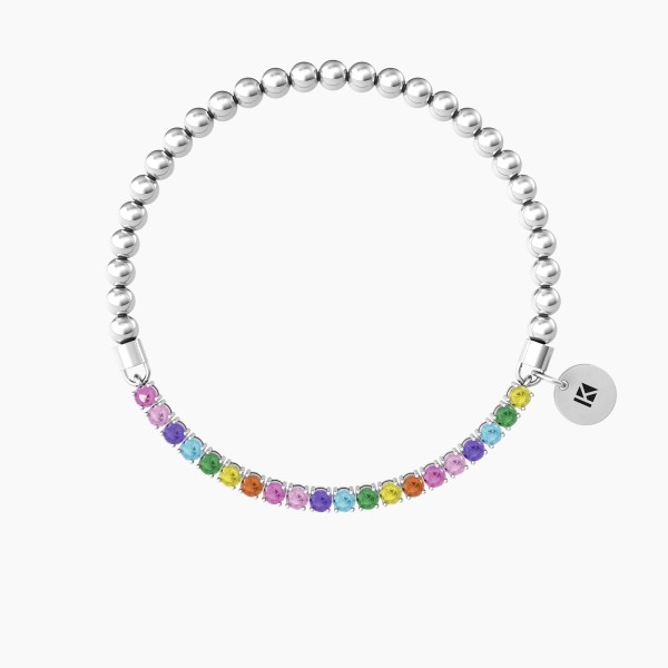 PULSERA ACERO KIDULT CIRCONITAS COLORES