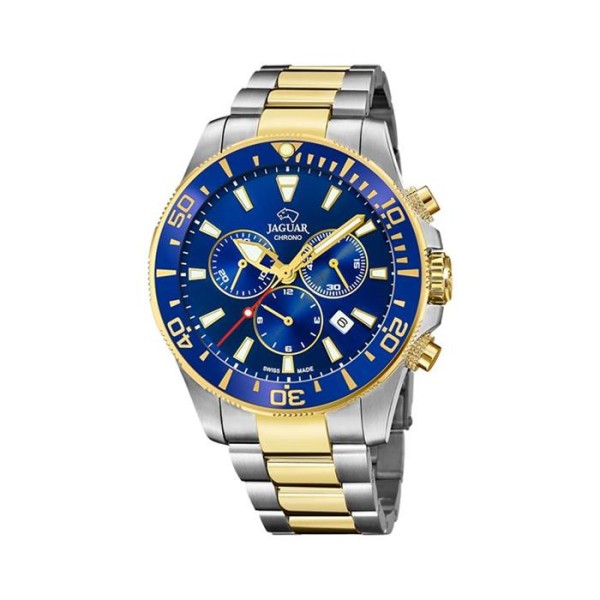 RELOJ JAGUAR BICOLOR ESFERA AZUL CHRONO