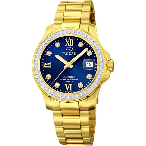RELOJ JAGUAR SEÑORA CHAPADA ESFERA AZUL NOCHE