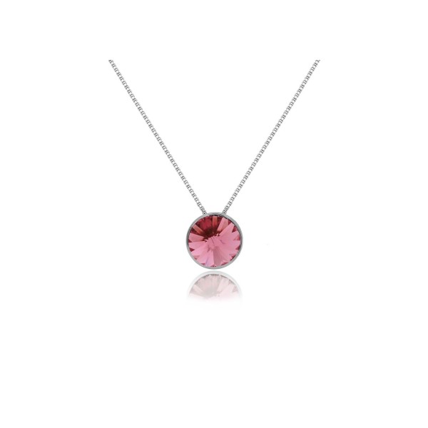 COLLAR VICTORIA CRUZ BOTON PINK RODIO