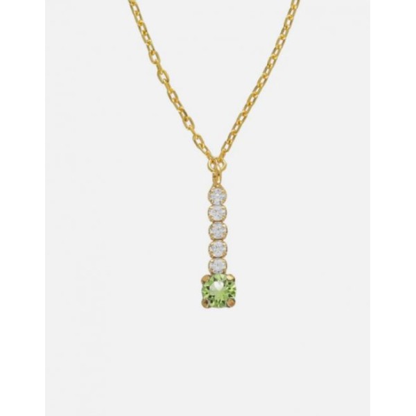 COLLAR VICTORIA CRUZ CASCADA CHRYSOLITE BAÑO ORO