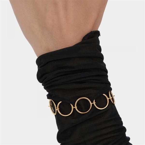 PULSERA VICTORIA CRUZ CIRCULOS BAÑO ORO