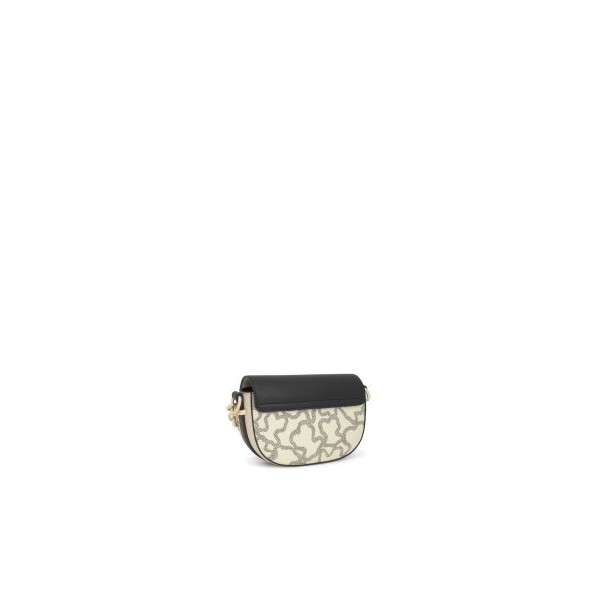 BOLSO TOUS MINI BAND MEDIA LUNA KAOS ICON NEGRO-BEIG