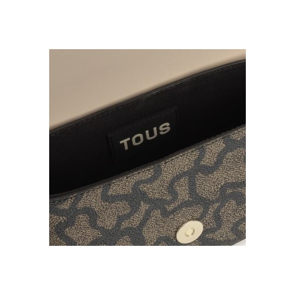 BOLSO TOUS MINI BAND MEDIA LUNA KAOS ICON NEGRO-BEIG