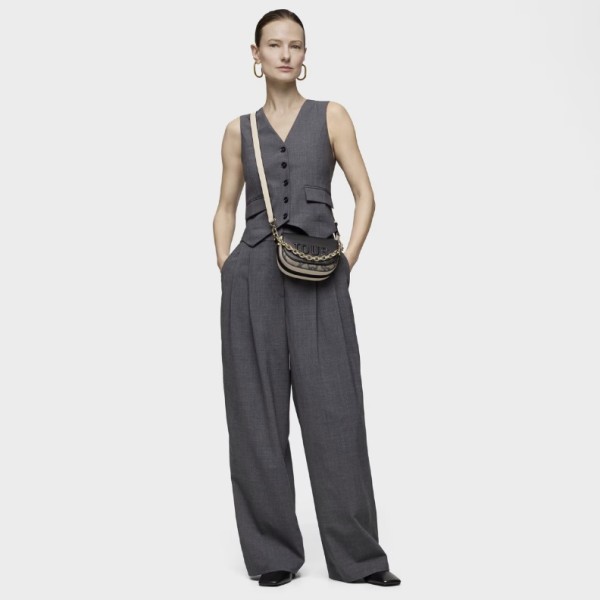 BOLSO TOUS MINI BAND MEDIA LUNA KAOS ICON NEGRO-BEIG