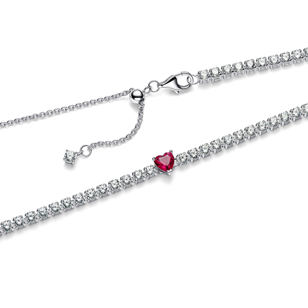 CHOKER PANDORA HALO  CORAZON ROJO