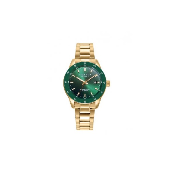 RELOJ VICEROY ACERO IP DORADO Y CERAMICA BRAZALETE