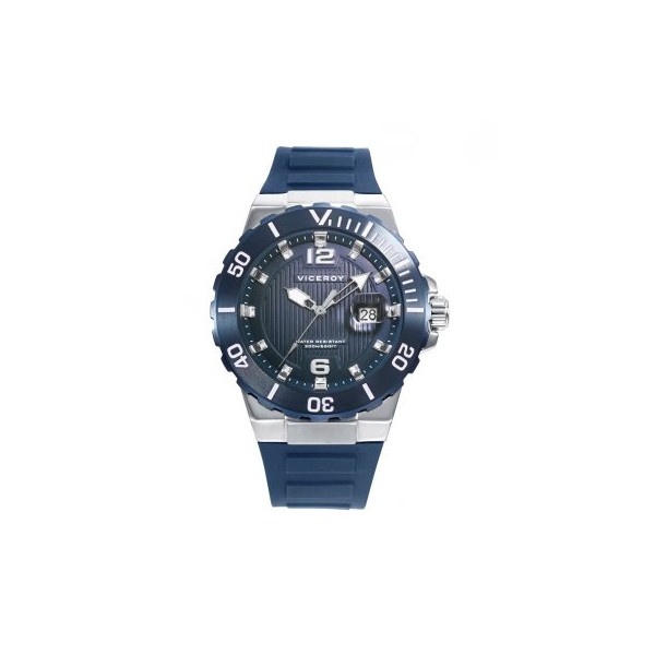 RELOJ VICEROY ACERO IP AZUL CORREA SR VA