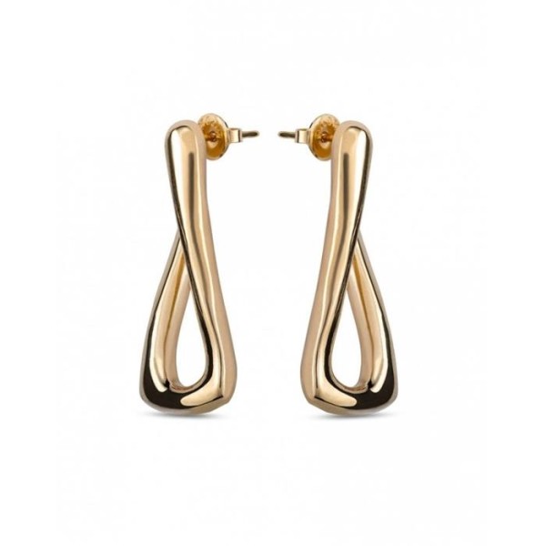 PENDIENTES UNODE50 BAÑO ORO ESLABON