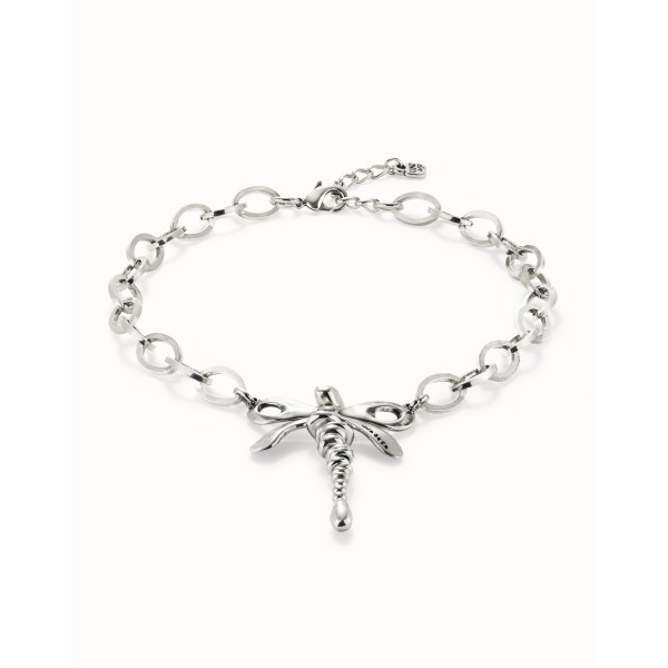 COLLAR UNODE50 ESLABON LIBELULA  PLATA