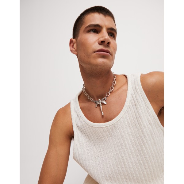 COLLAR UNODE50 ESLABON LIBELULA  PLATA