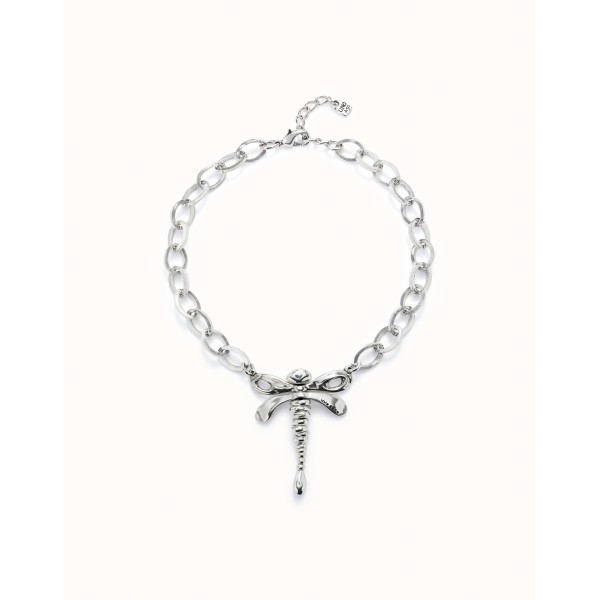 COLLAR UNODE50 ESLABON LIBELULA  PLATA