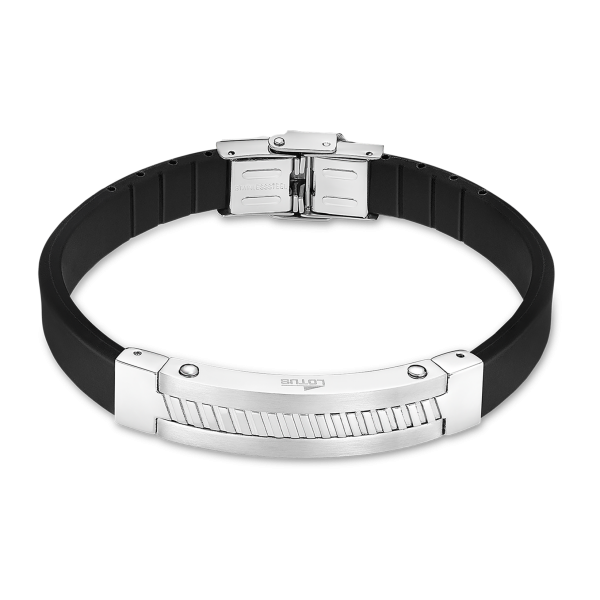 PULSERA LOTUS STYLE MEN IN BLACK ACERO INOXIDABLE 316L, HOMBRE