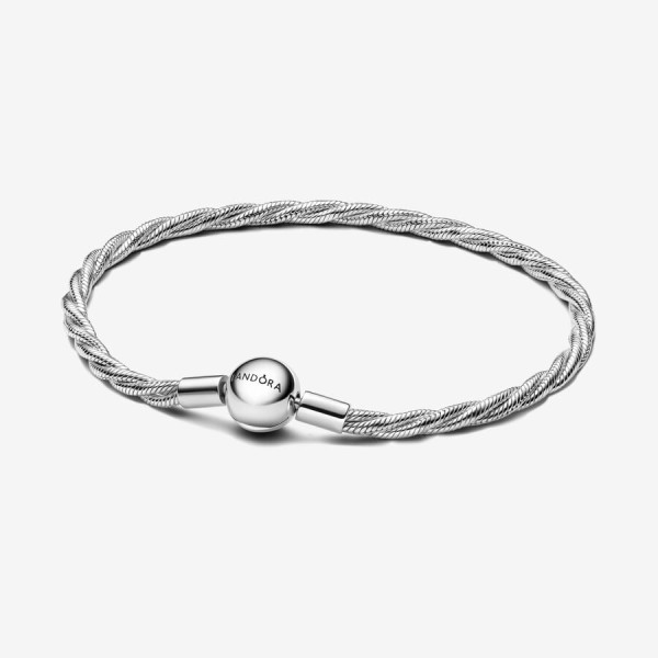 Round Pandora Clasp Twisted Snake Chain