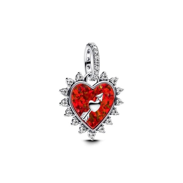 Charm Colgante Pandora Flecha Corazón Giratorio