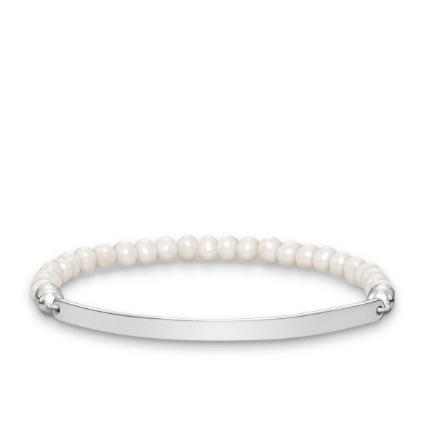 THOMAS SABO PEARLS BRACELET WITH PLATE