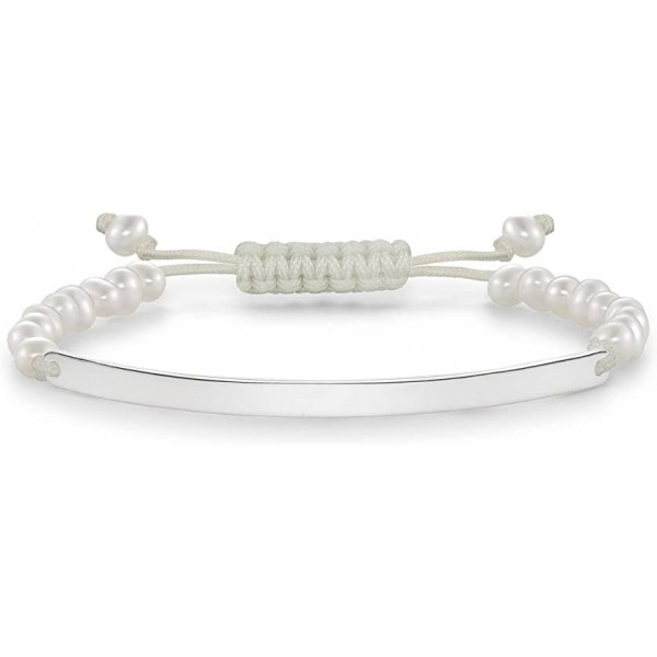 THOMA SABO PEARLS BRACELET WITH PLATE