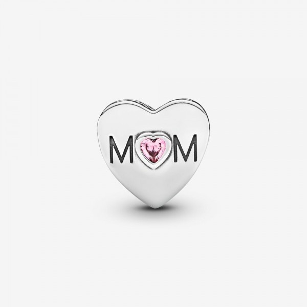 Pink Mum Heart Charm