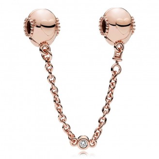 PANDORA EMBOSSED HEARTS SAFETY CHAIN