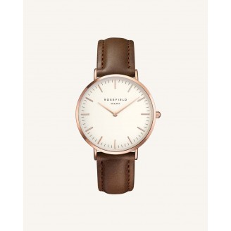 The Bowery White Brown Rose gold 38mm