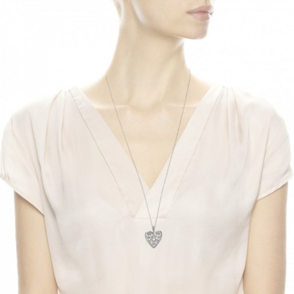 Winter Heart silver necklace