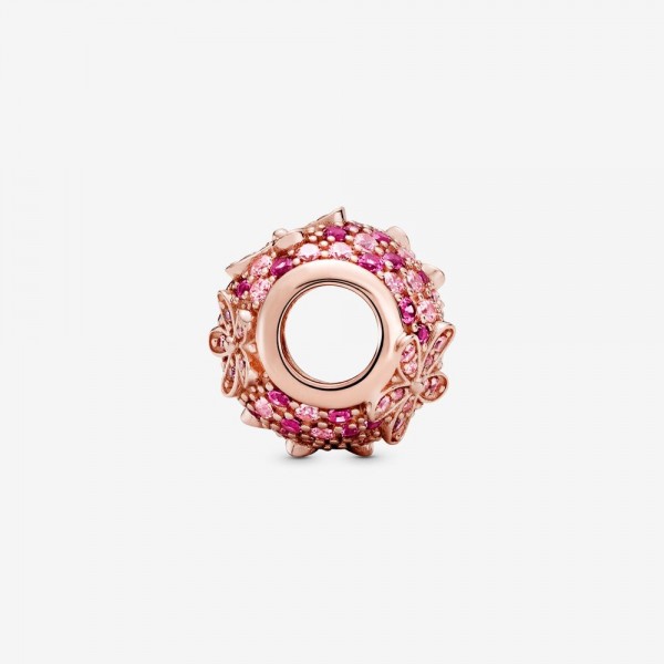 Pink Pavé Daisy Flower Charm