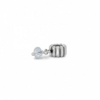 Sterling silver and aquamarine charm