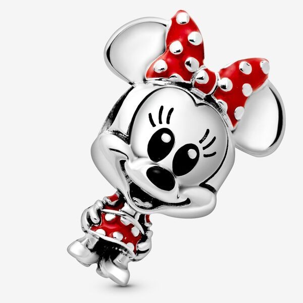 Charm en plata de ley Minnie Mouse con Vestido de Lunares y Lazo