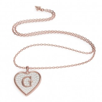 GUESS HEART G ROSE NECKLACE