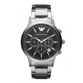 Emporio Armani Chronograph watch with steel case and bracelet