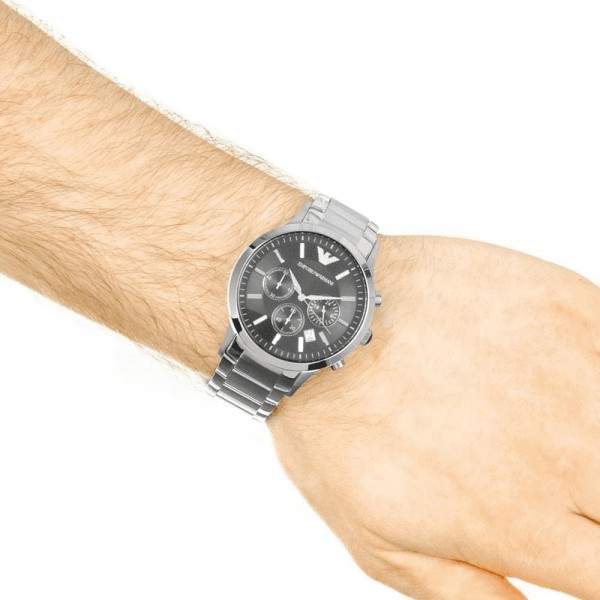Reloj Emporio Armani Cronógrafo con caja y pulsera de acero