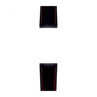 Leather Race Black & Red Strap