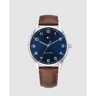 Tommy Hilfiger men's brown leather watch